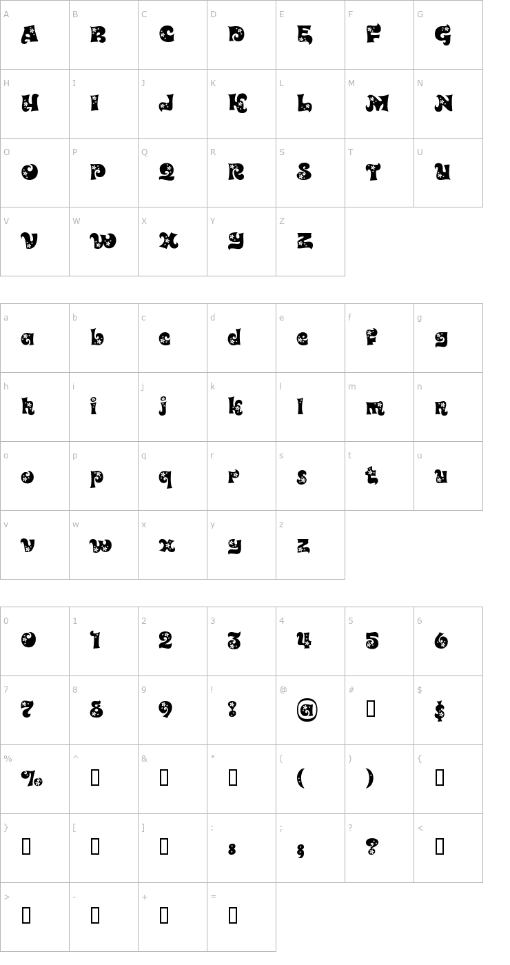 Character Map Novak Spring Font