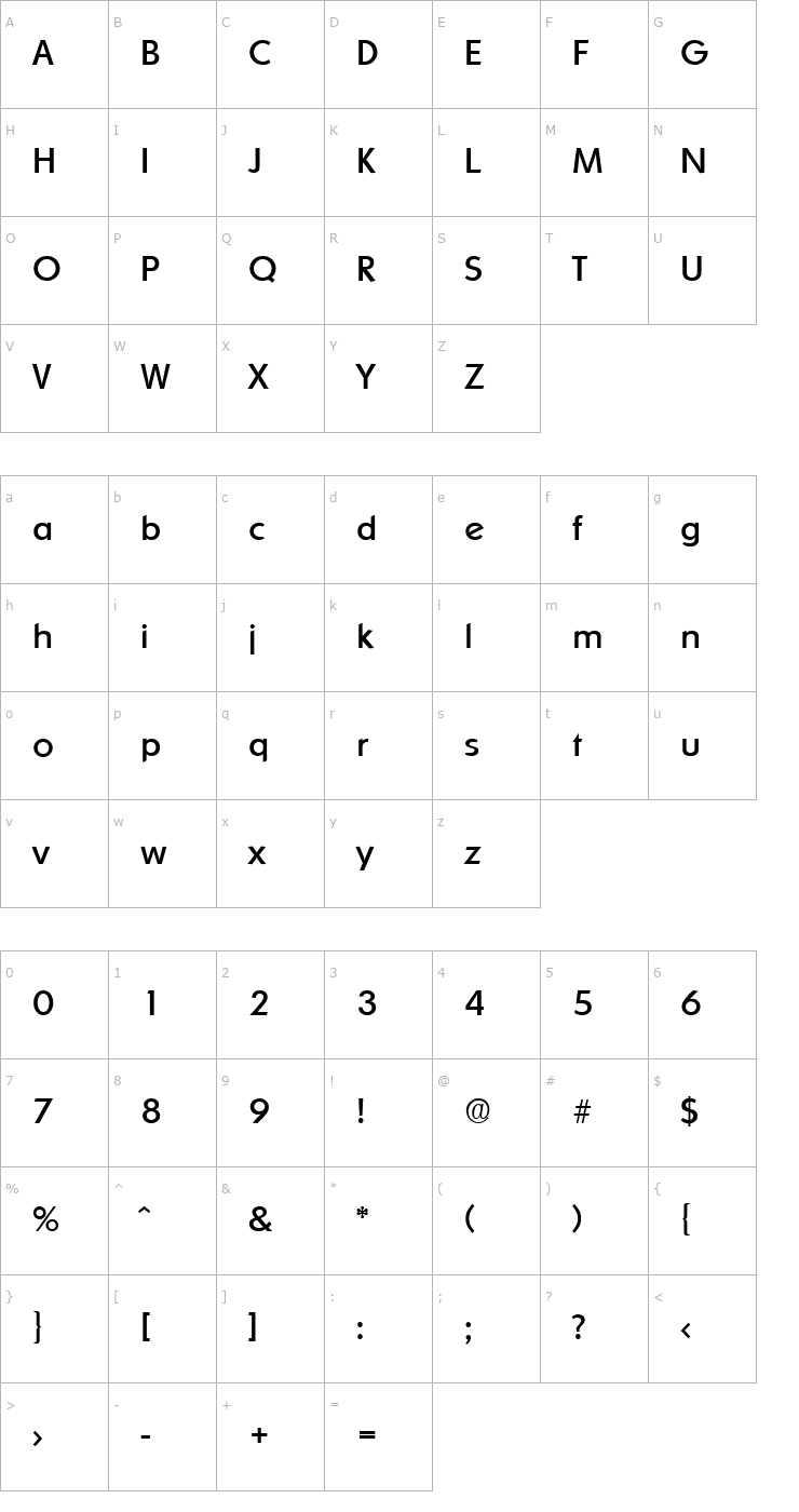 Character Map Ornitons-Regular Font