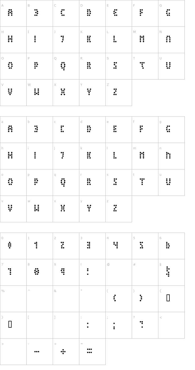 Character Map Peex Light Font