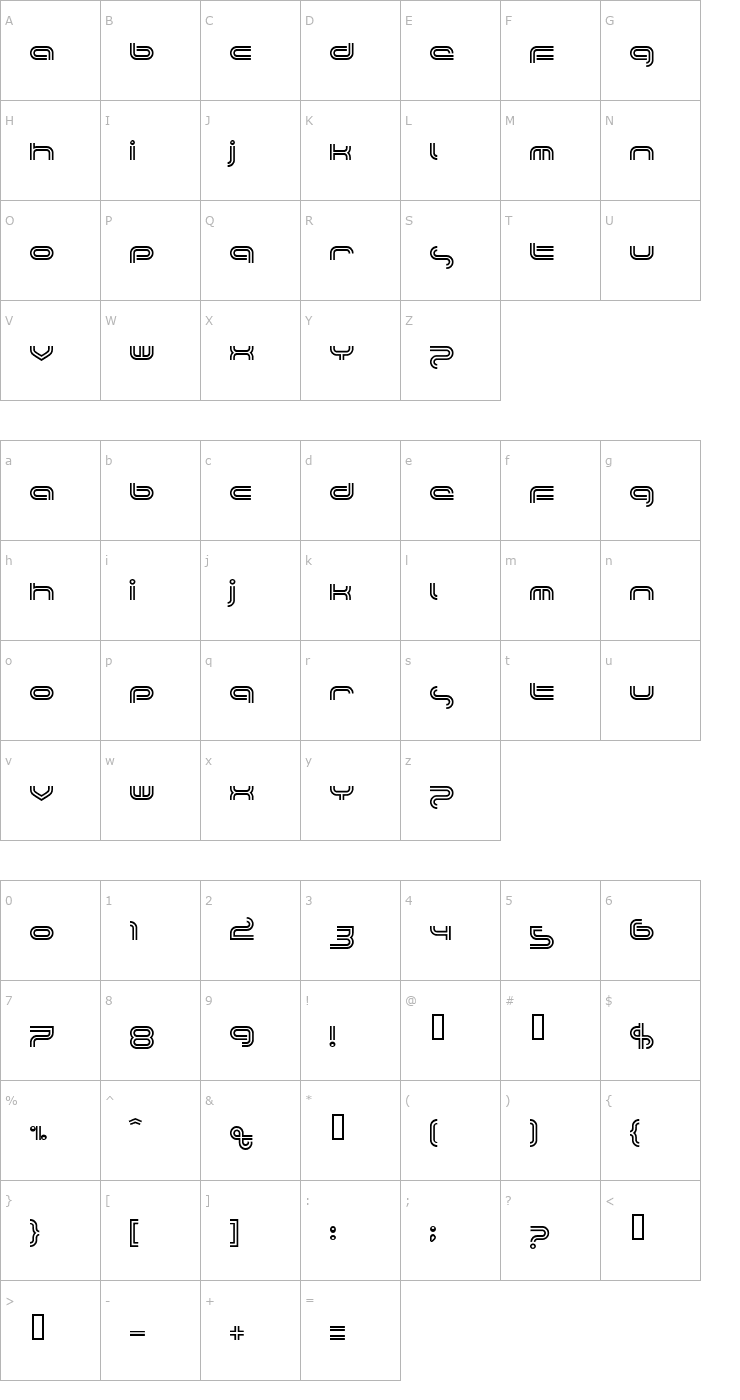 Character Map Planet Tricolore Font