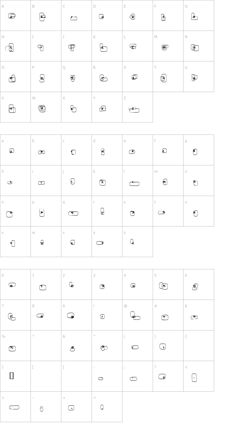 Character Map Po Beef Font