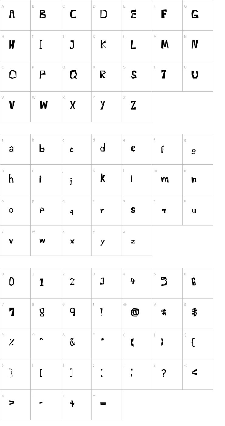 Character Map poo Font