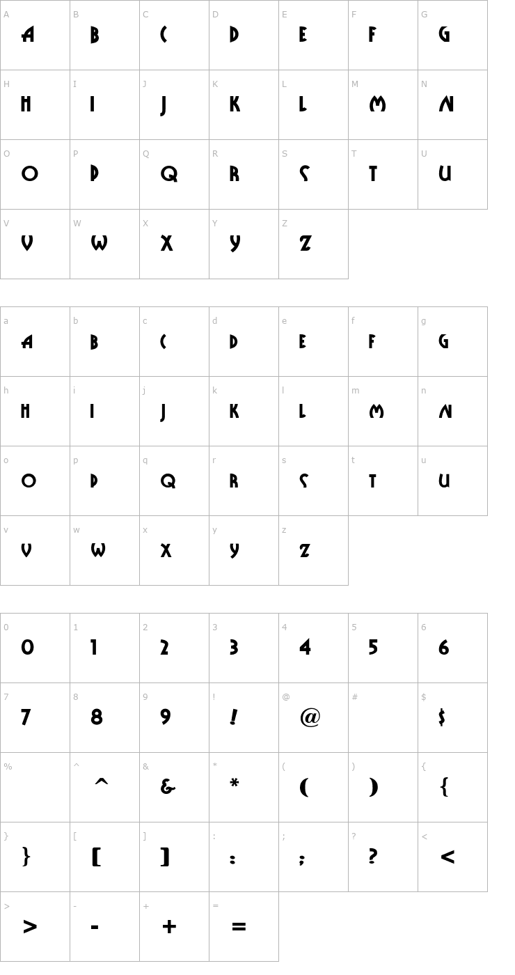 Character Map Public-Enemy Font