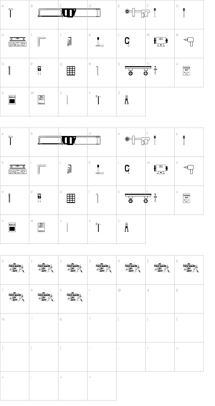 Character Map Quick Fix JL Font