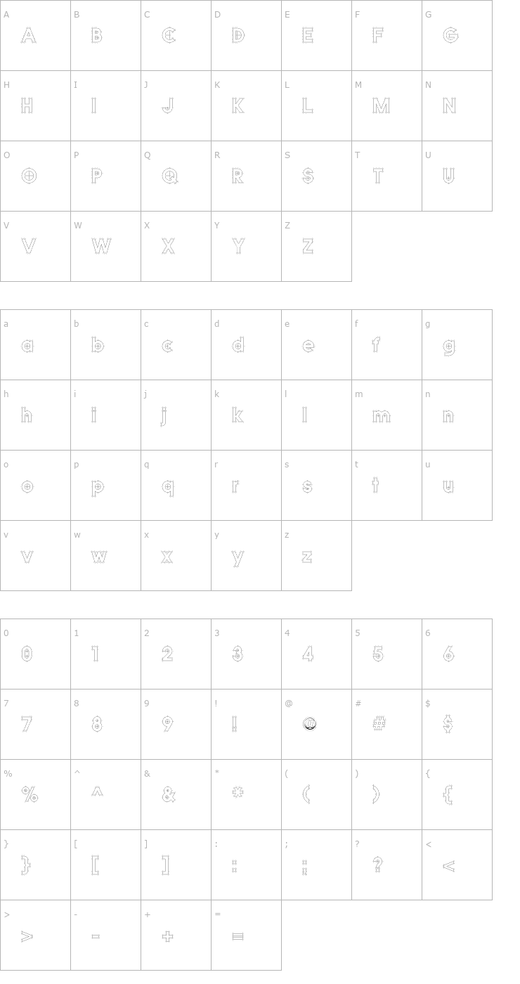 Character Map Quicksans Accurate ICG Font