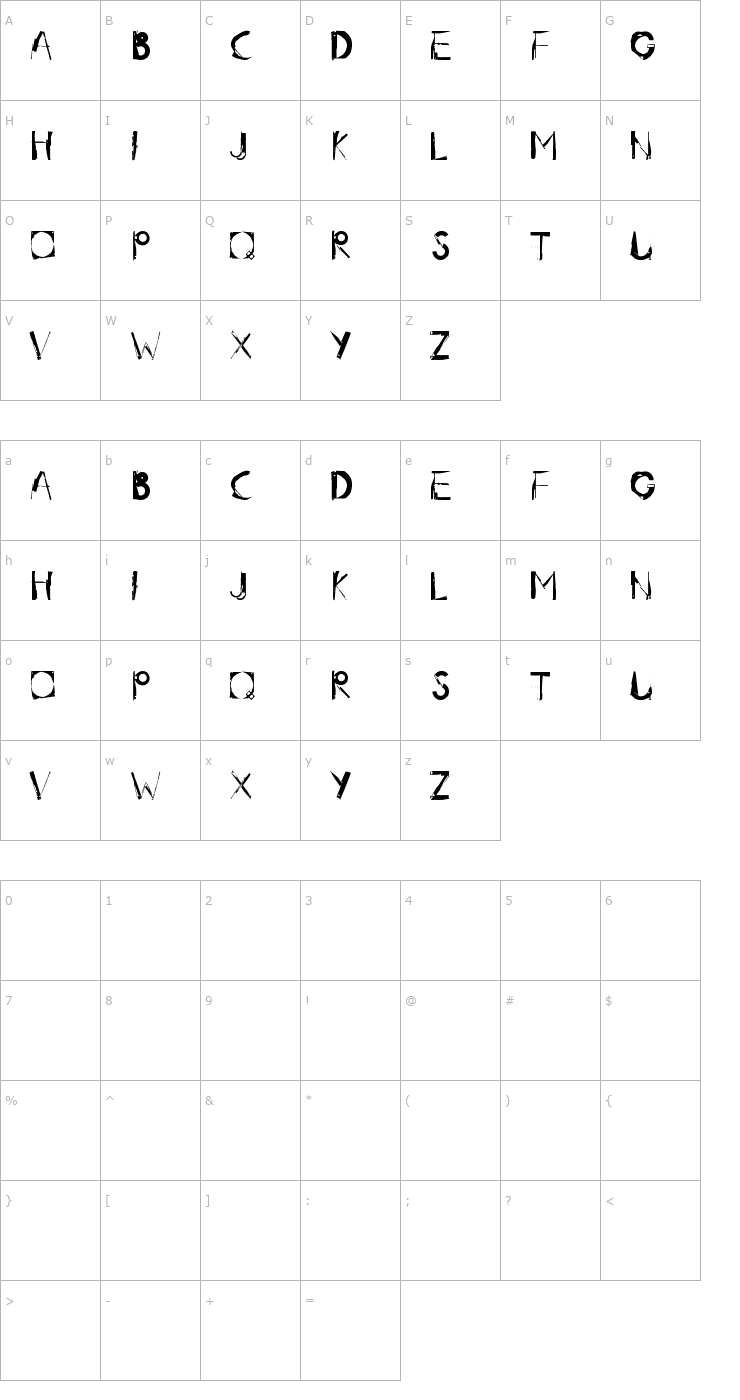 Character Map Radar.One Font