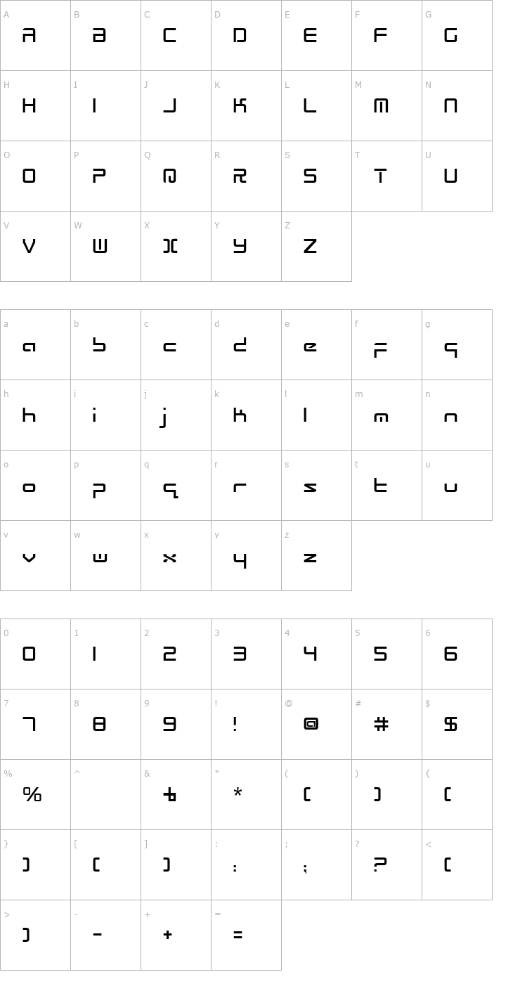 Character Map Radio Space Font