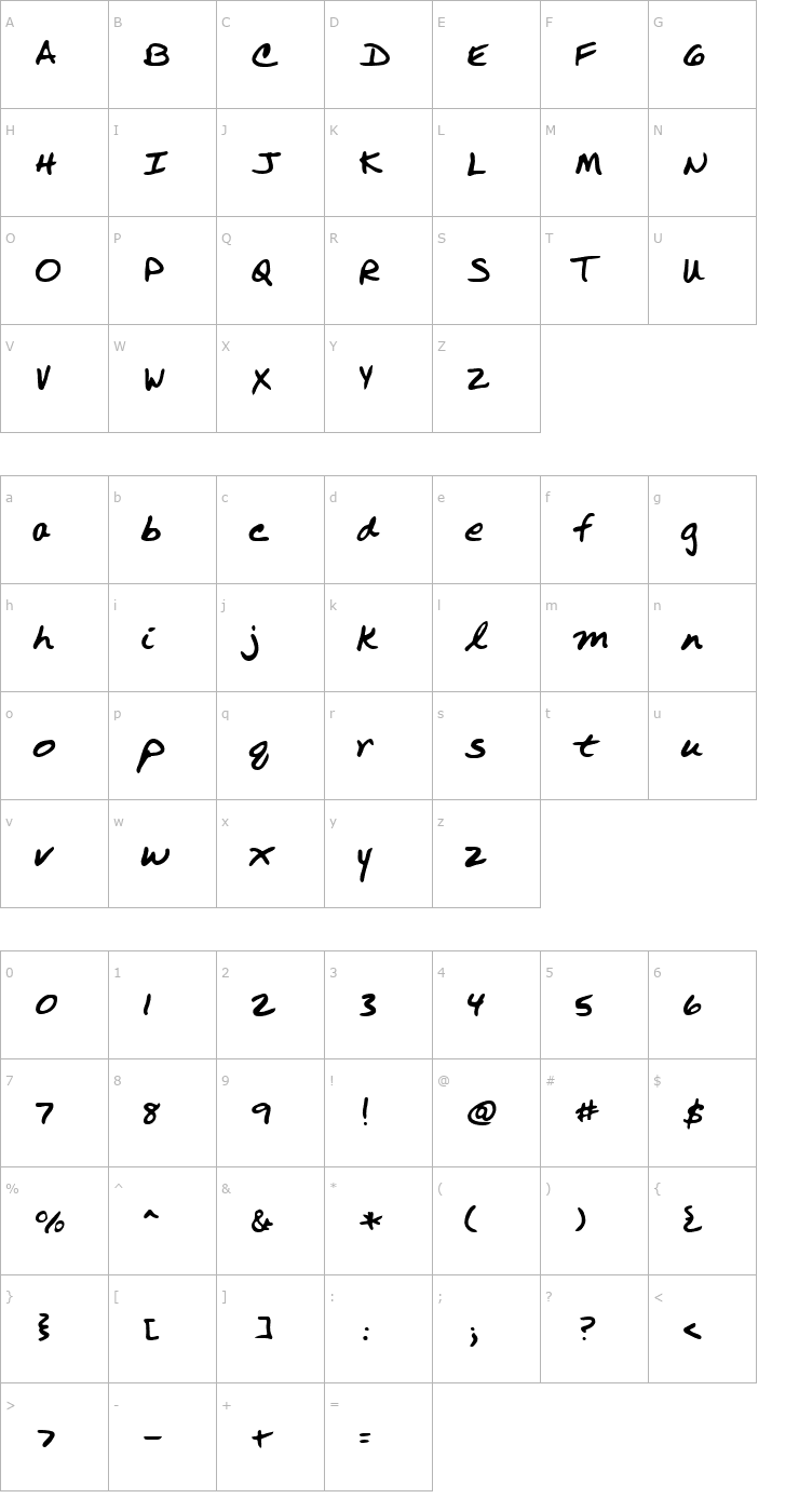 Character Map Rep Regular Font