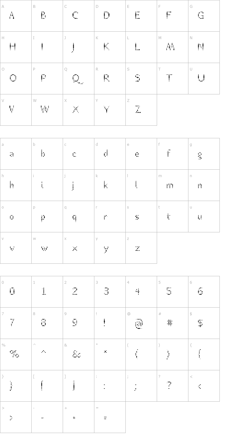 Character Map Rheostat Celsius Book Font