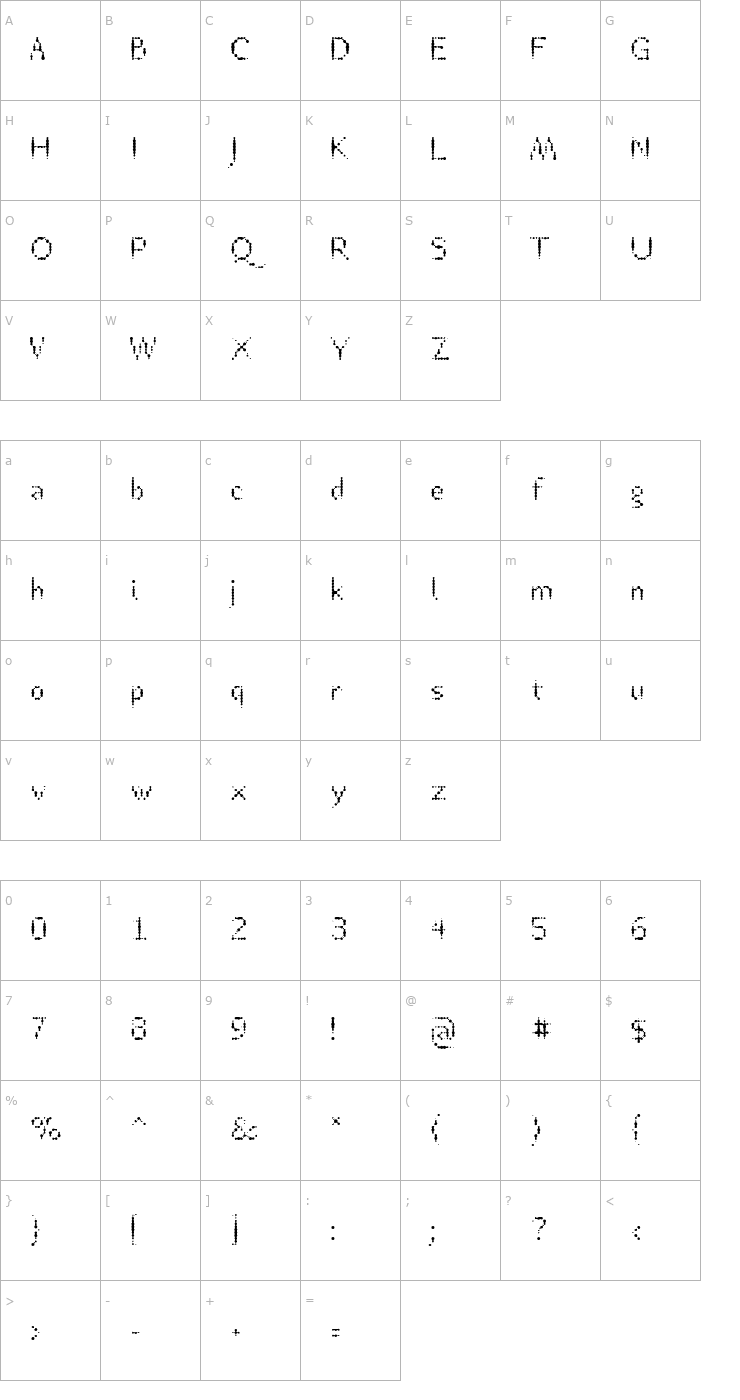 Character Map Rheostat Fahrenheit Book Font