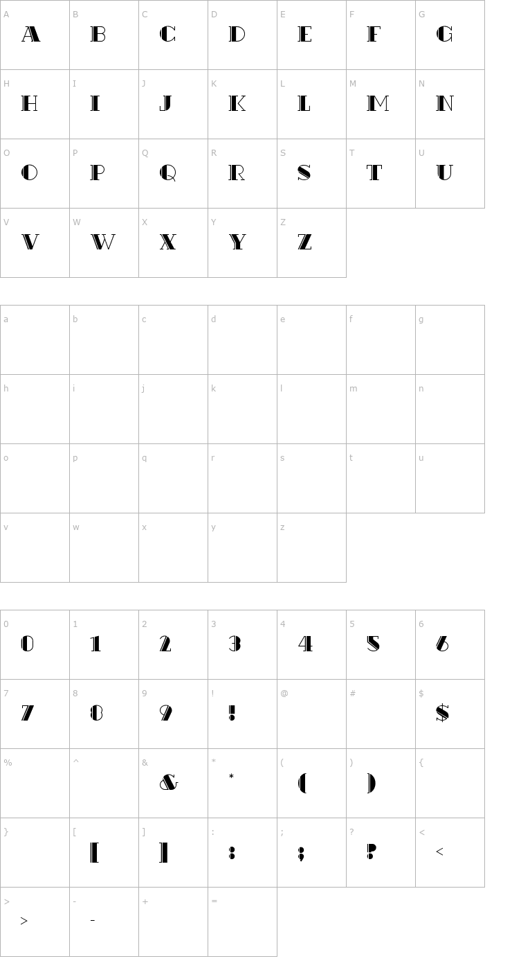 Character Map Rialto Font