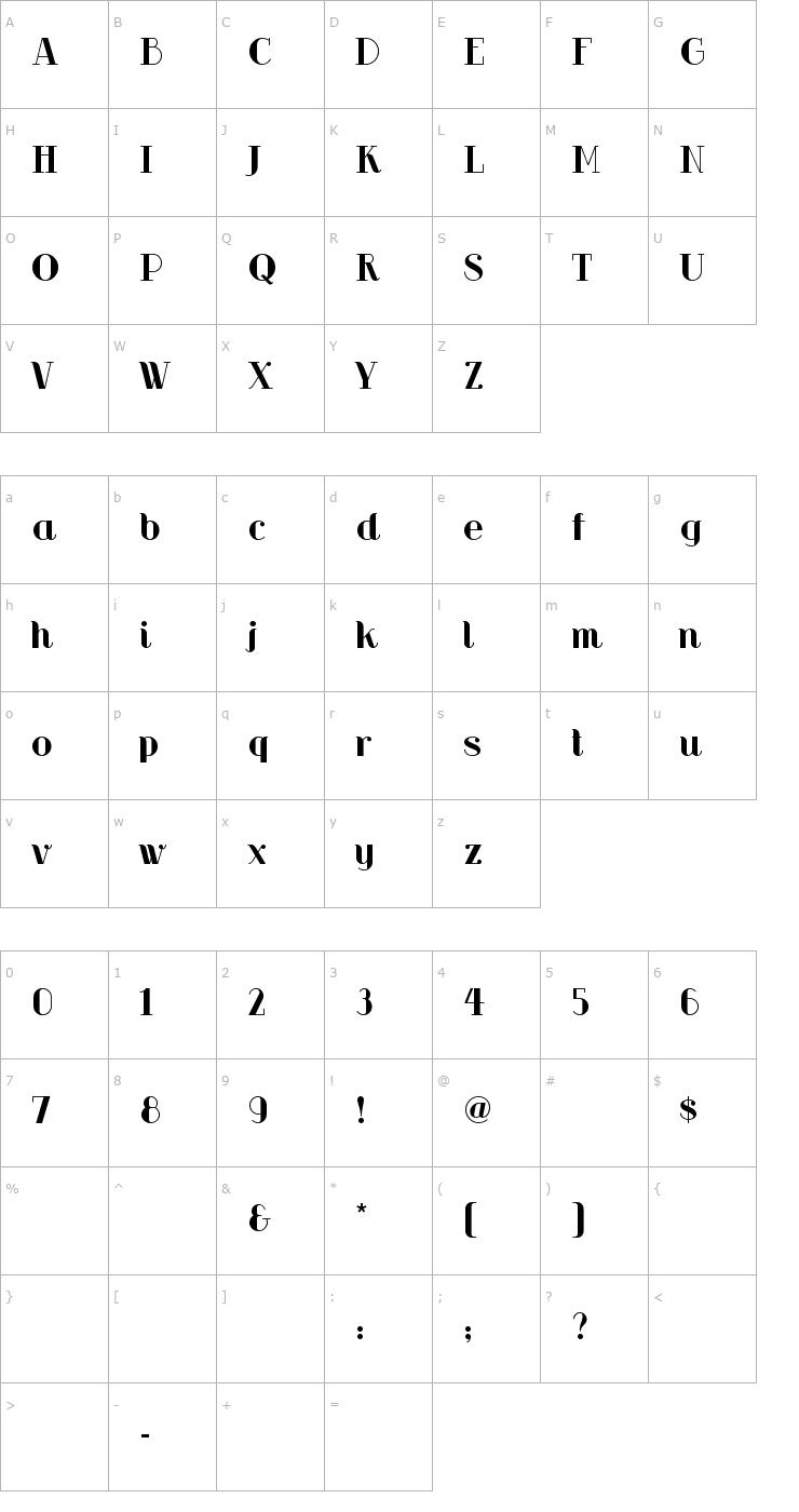 Character Map RiotSquad Font