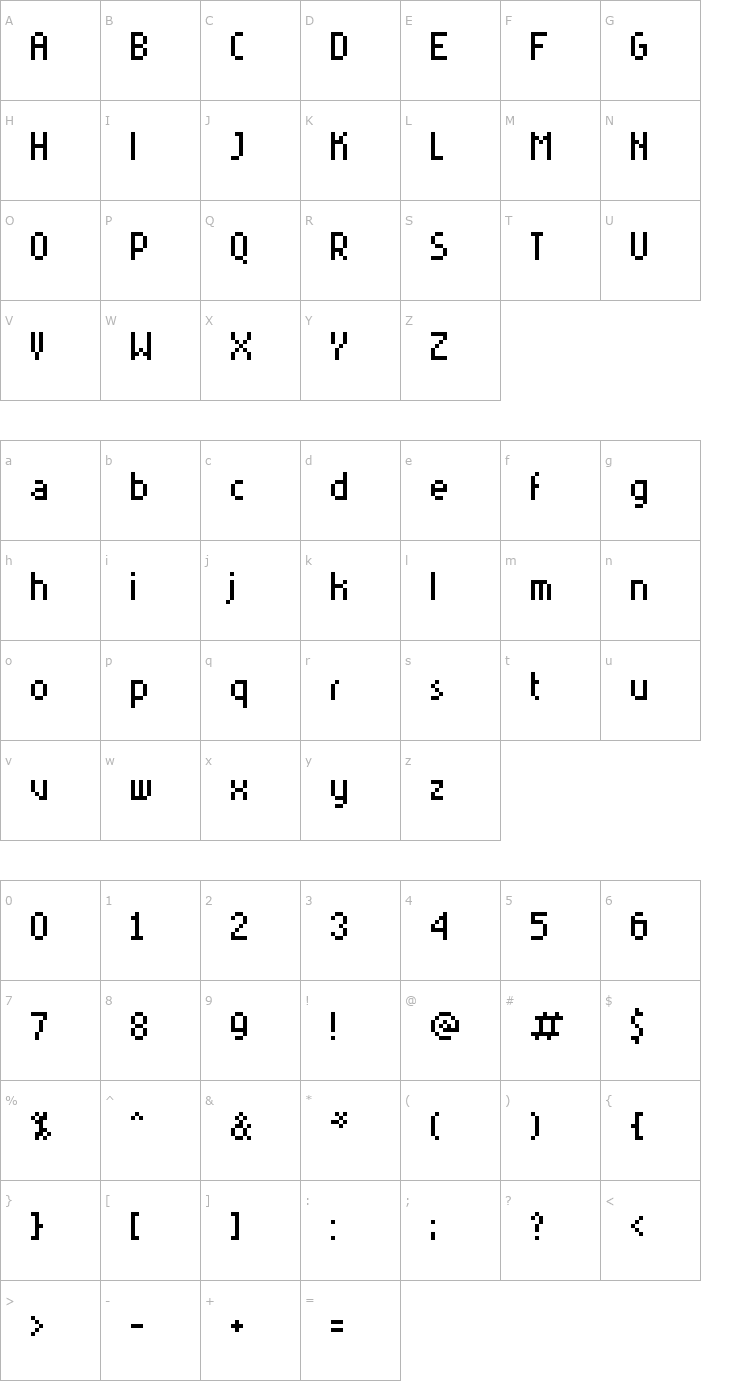 Character Map RittswoodYoung Regular Font