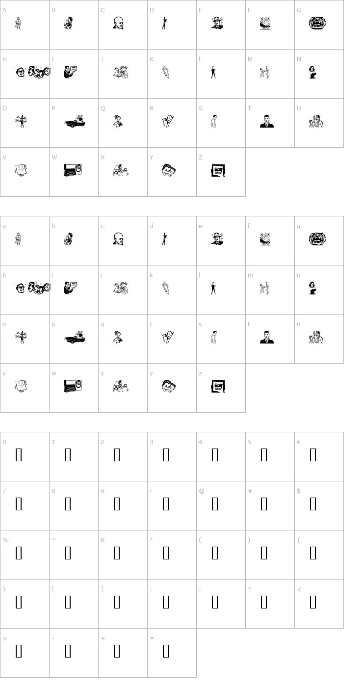 Character Map Rotodesign Dingbats Font