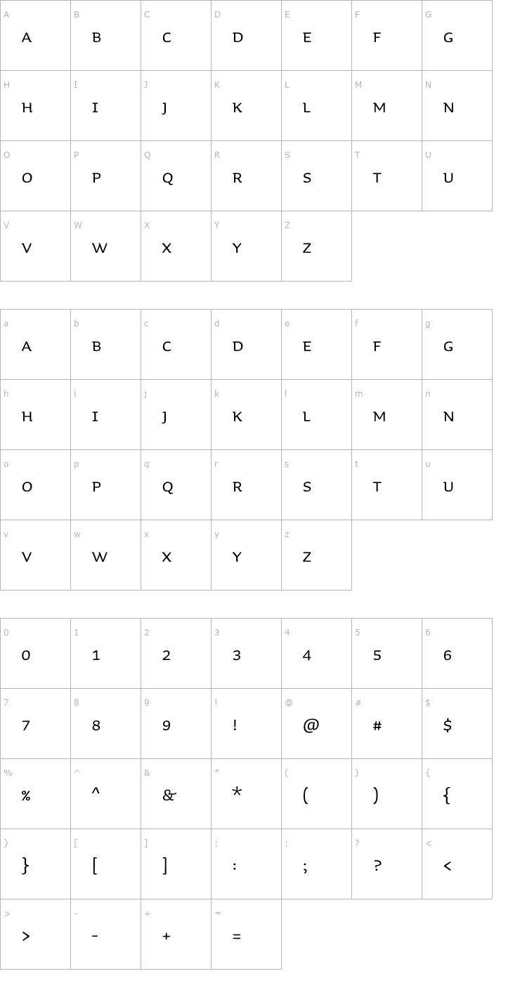 Character Map Sauna-SmallCaps OTF Font