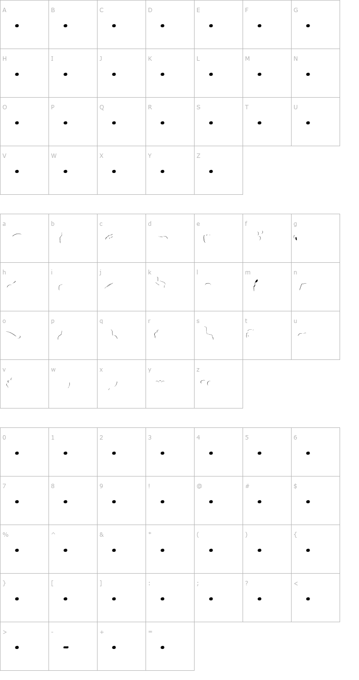 Character Map SaunaDingbats-Highlght OTF Font