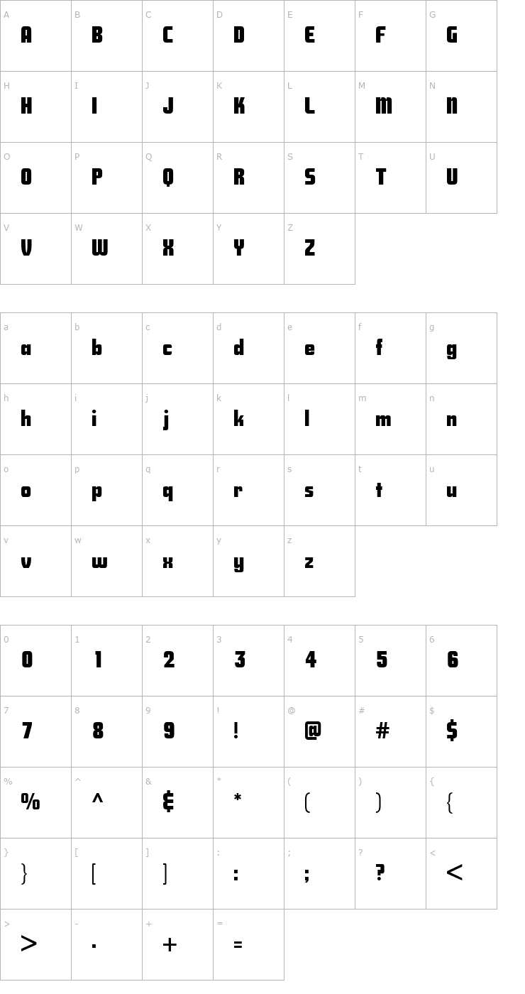 Character Map SavingsBond Font