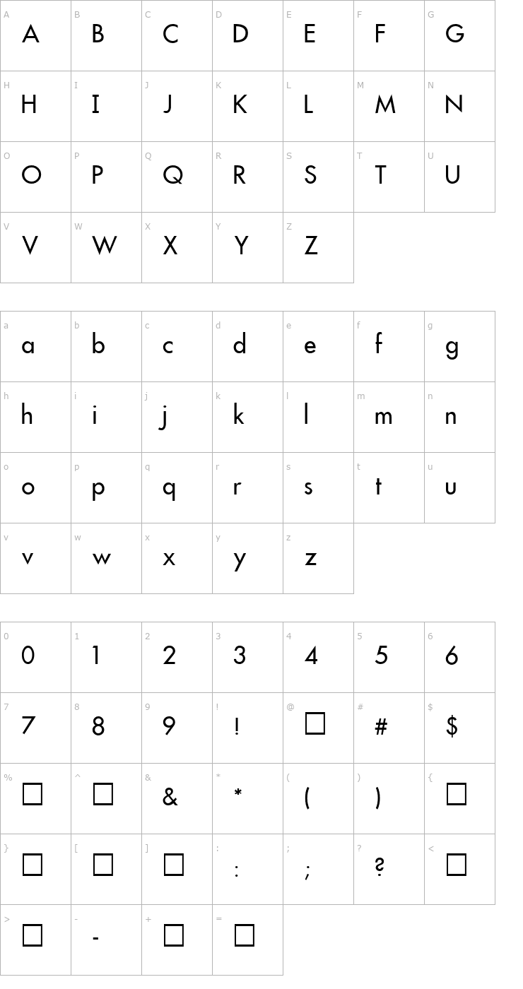 Character Map ScholHudson-Regular Font