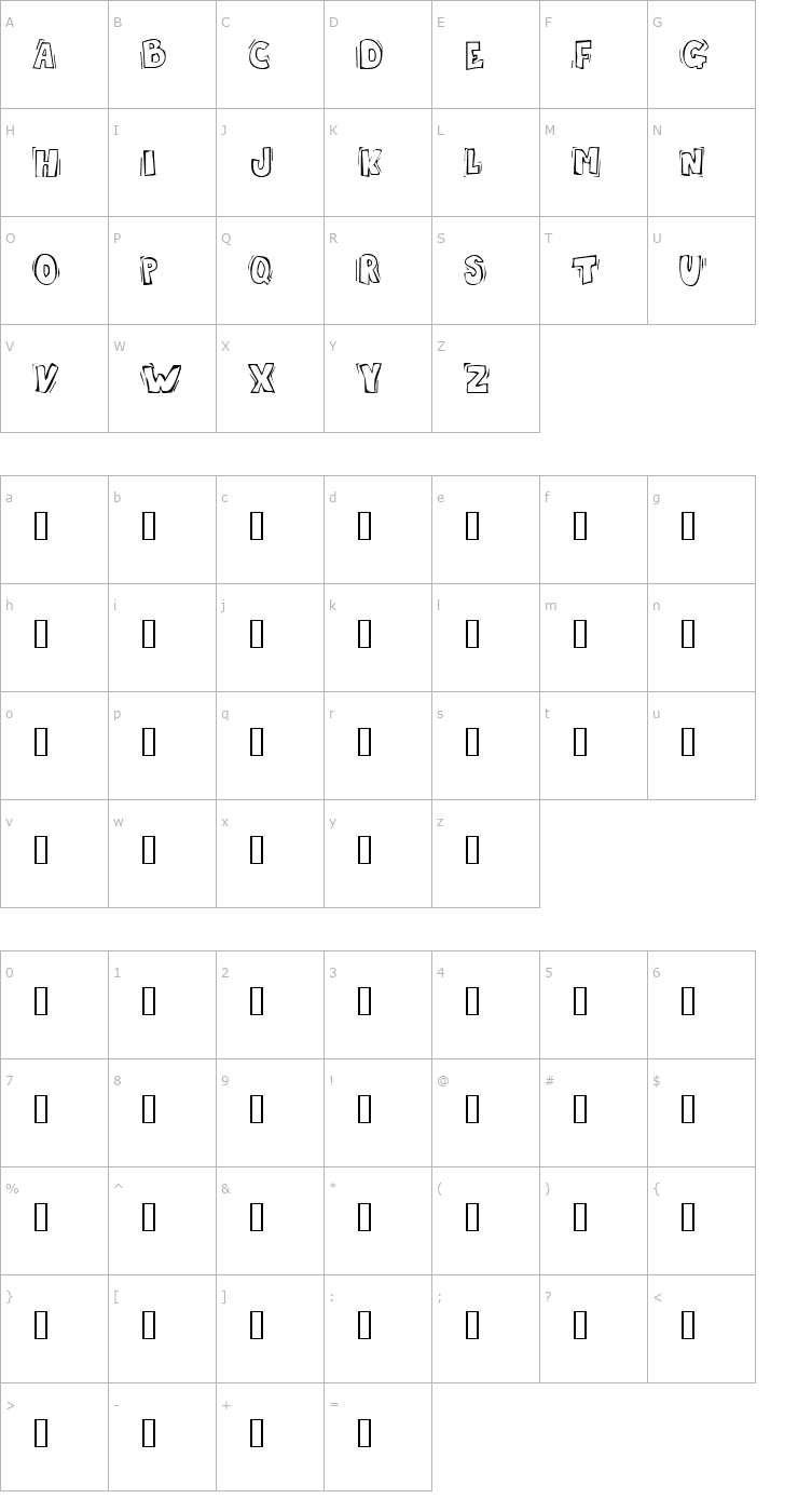 Character Map Skrotfont Font