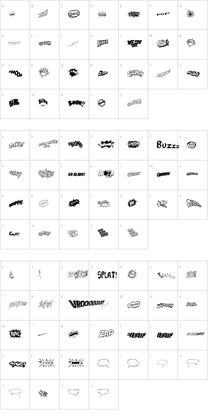 Character Map Sound FX Font