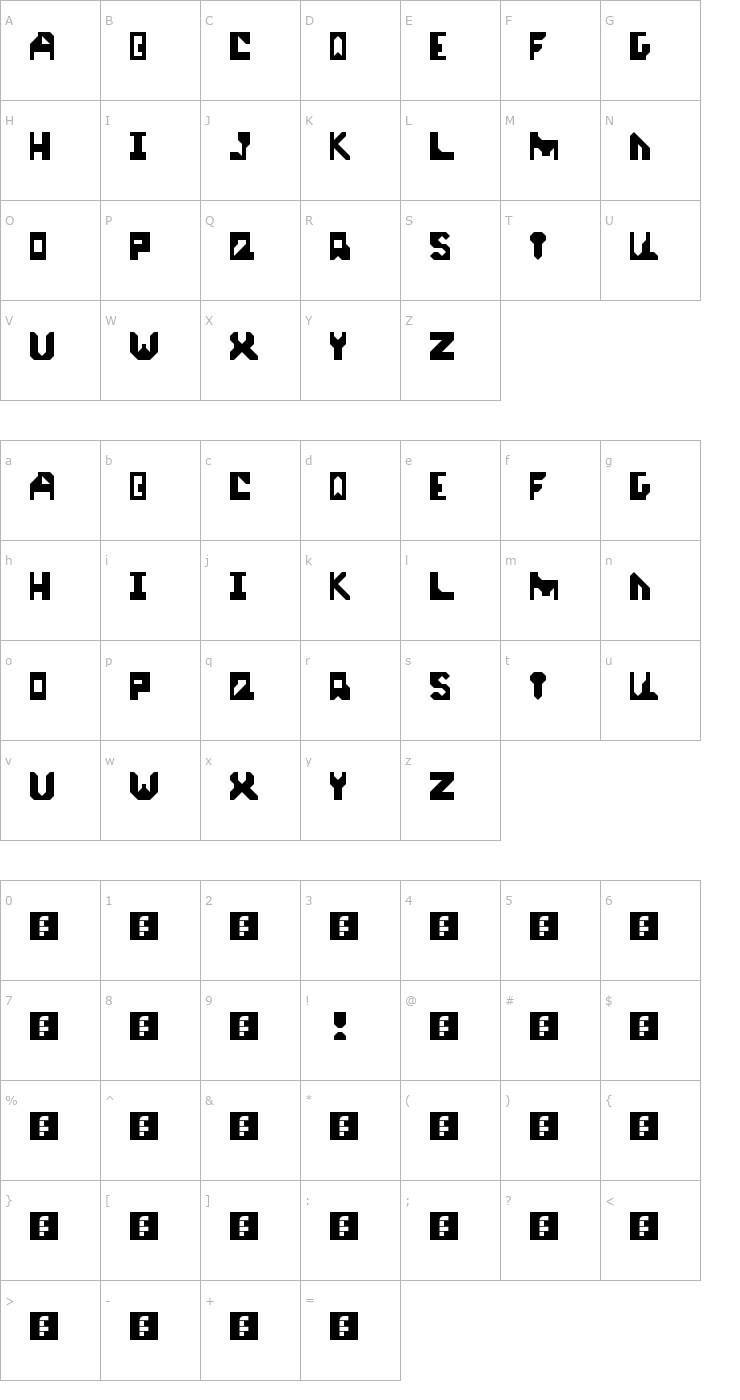 Character Map Start Up Font