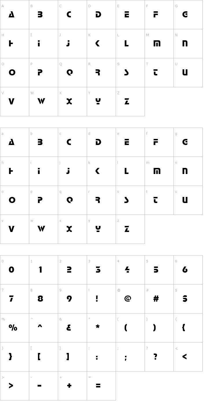 Character Map Stop Regular Font