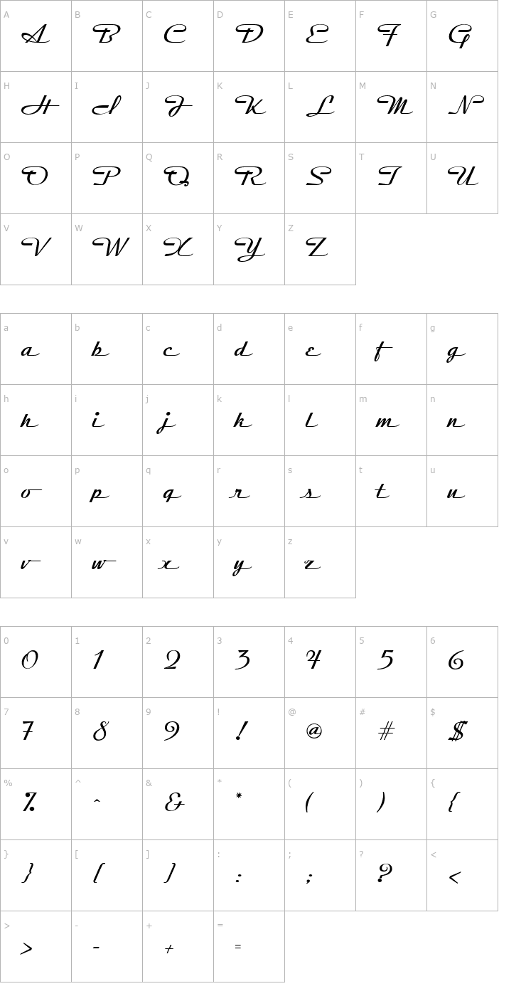 Character Map Streamline Light Font