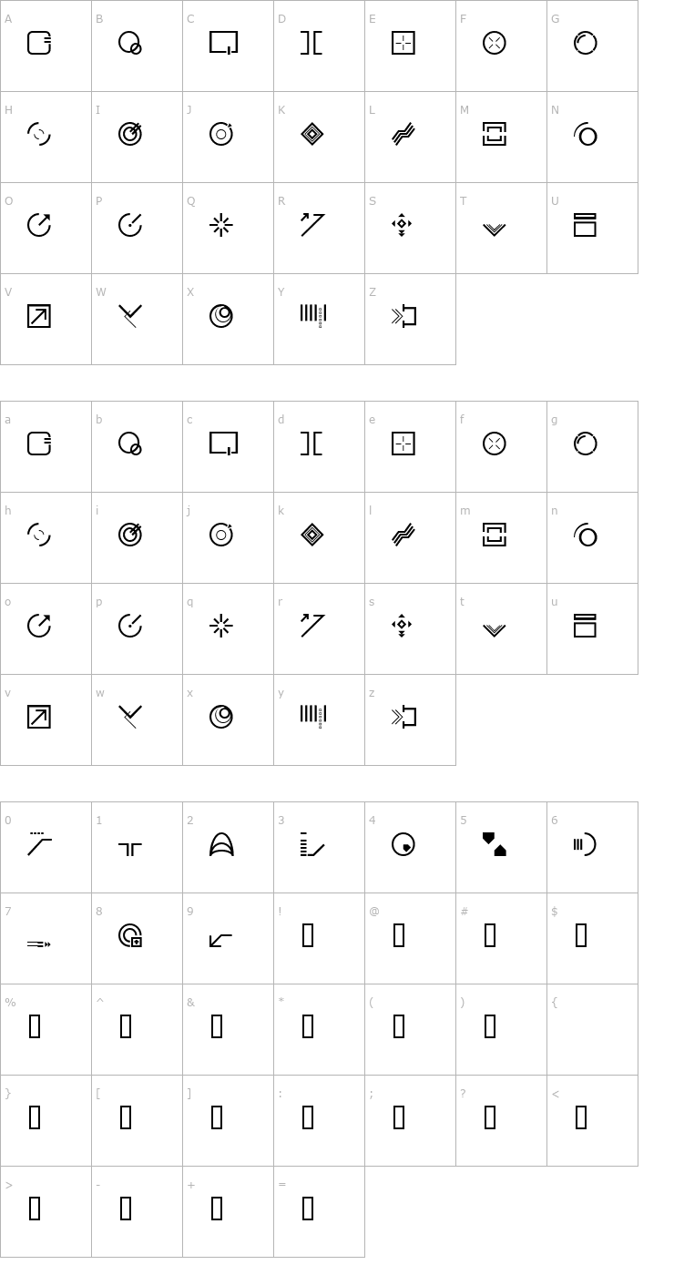 Character Map StyleBats Font