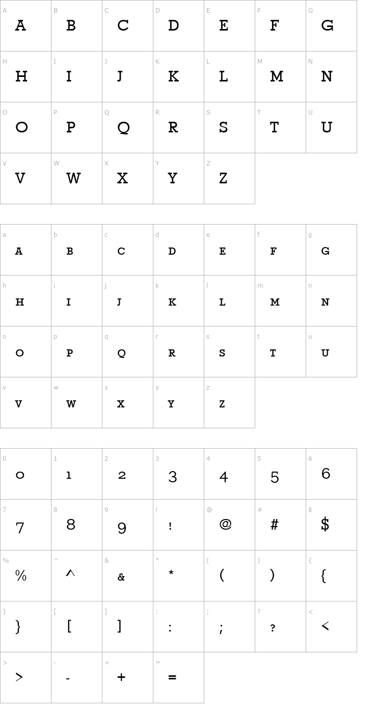 Character Map StymieSCTReg Font