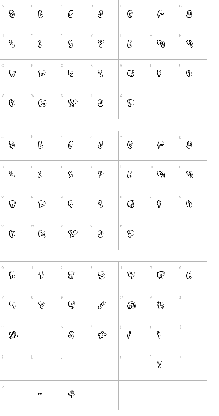 Character Map Sumo Font Font