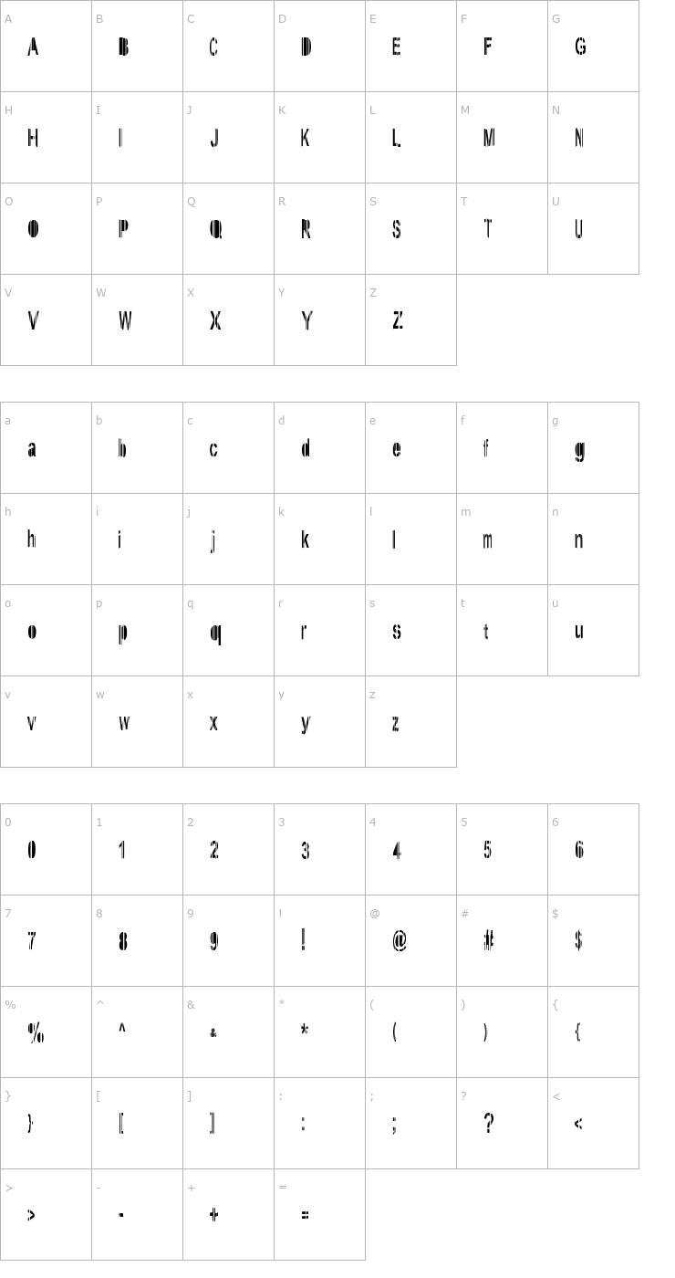 Character Map System Font