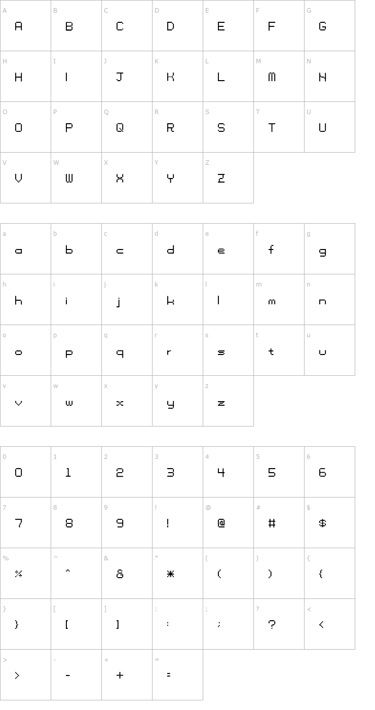 Character Map tama ss01 Font