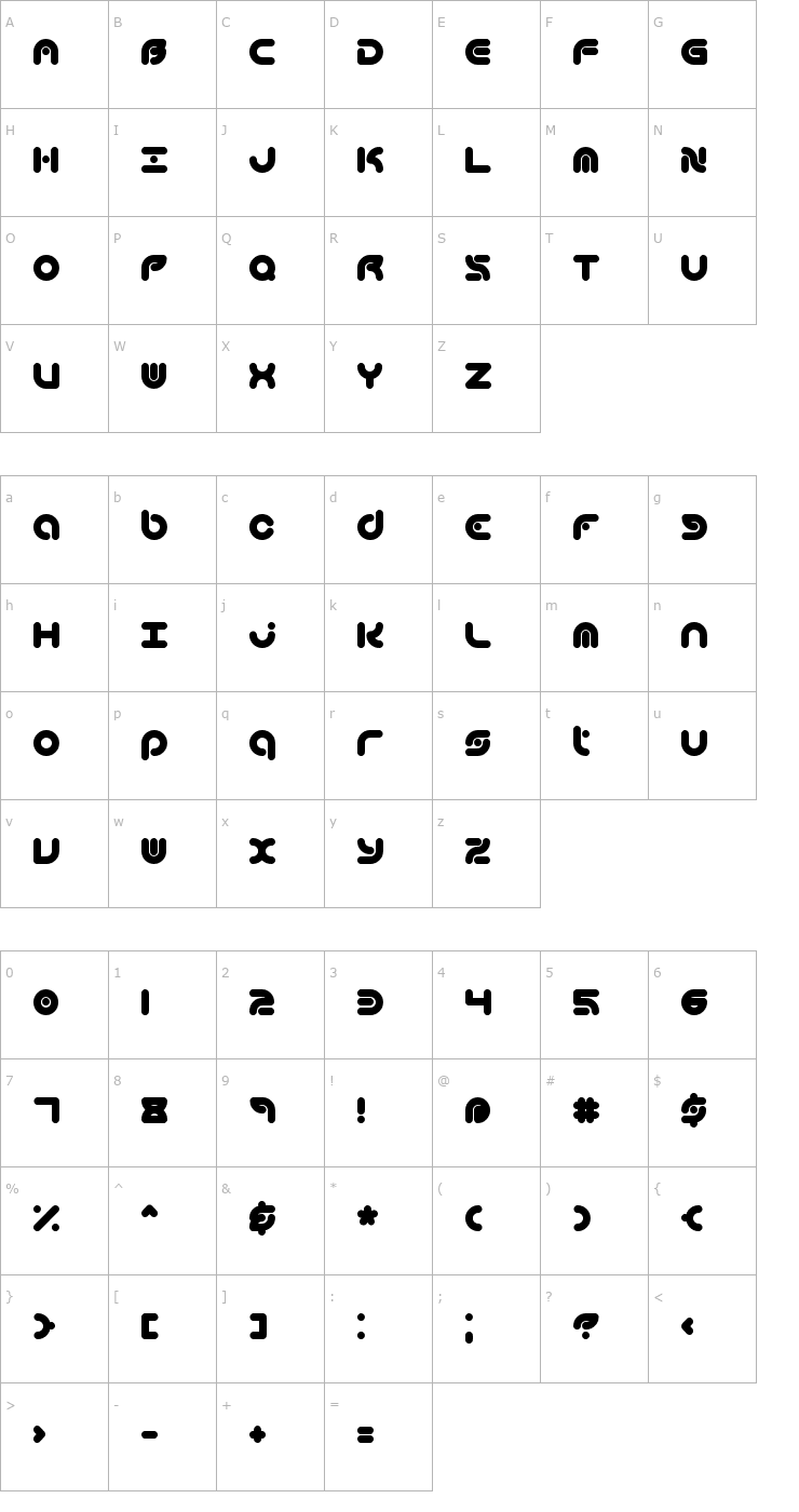 Character Map Technique BRK Font