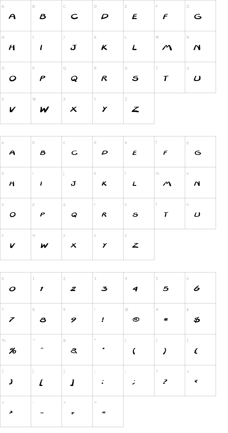 Character Map Textapoint Font