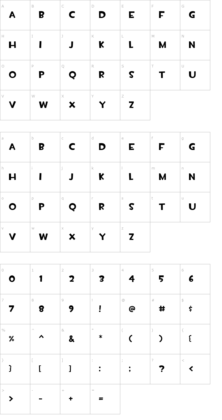 Character Map TF2 Build Font