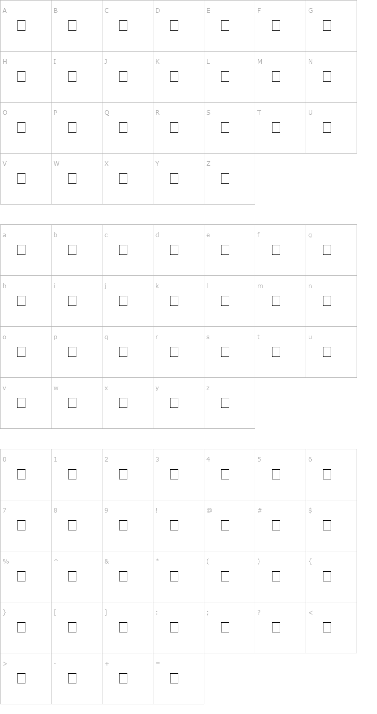 Character Map Torah Sofer Font