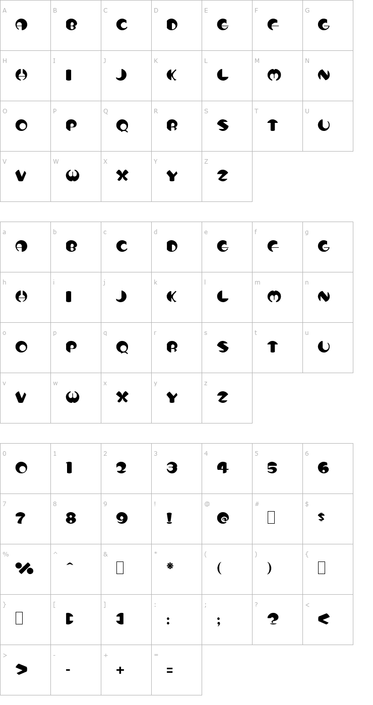 Character Map Totem Font