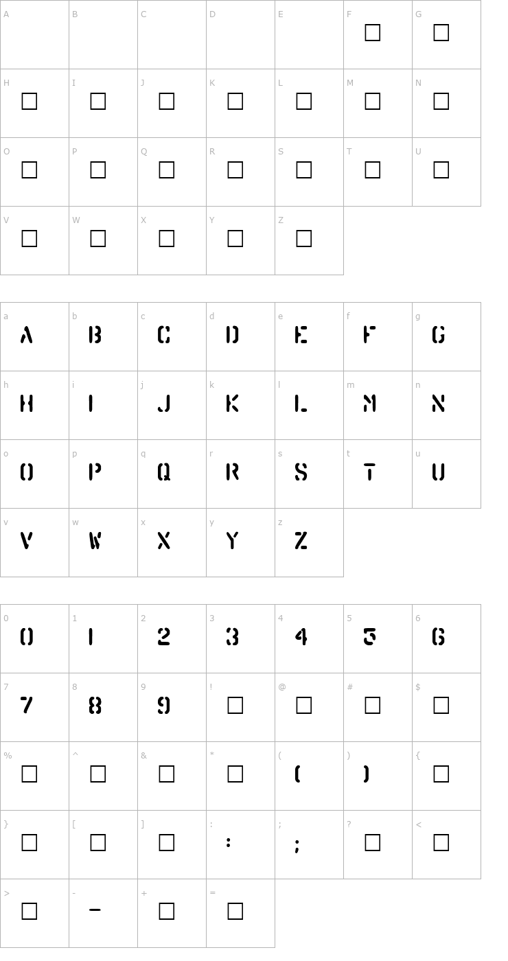 Character Map Ultra Font