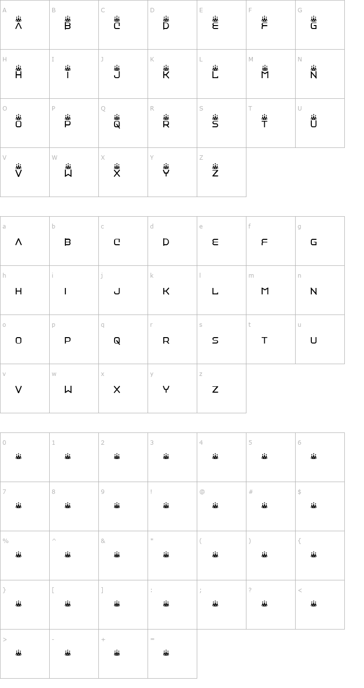 Character Map Vinyl repair kit Font