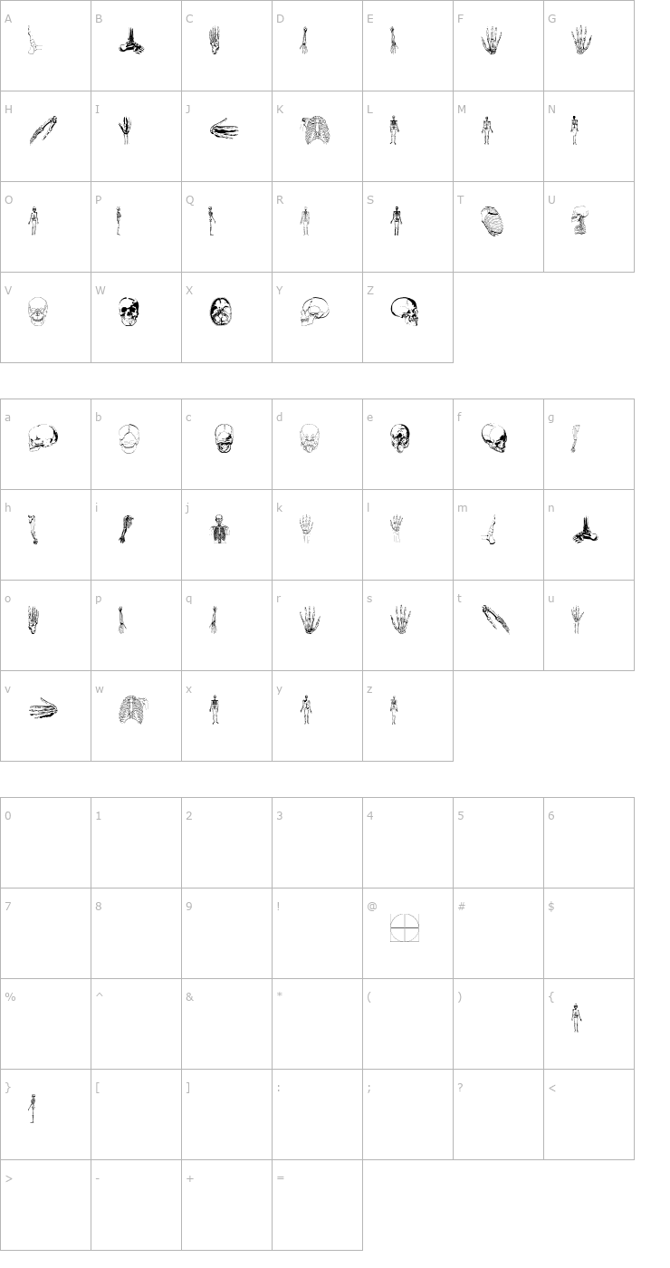 Character Map We Inside Font