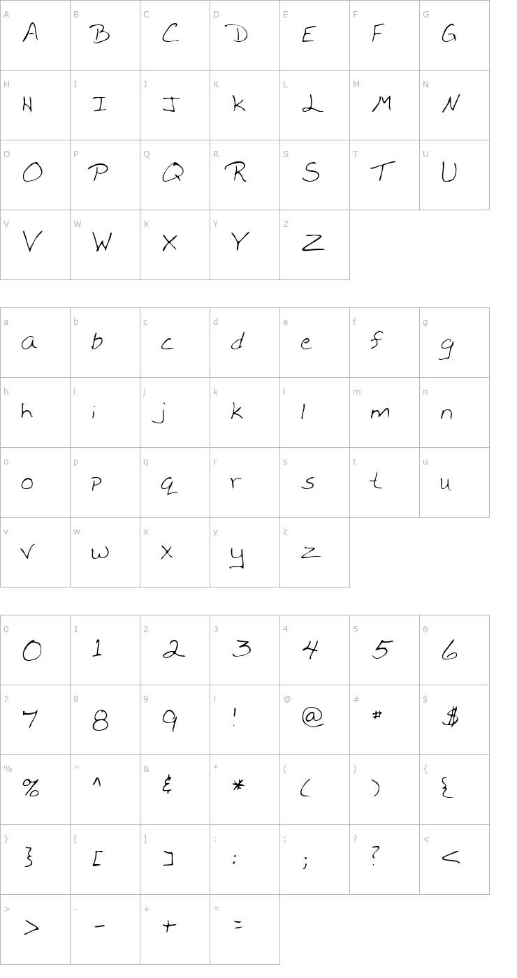 Character Map Webster Regular Font