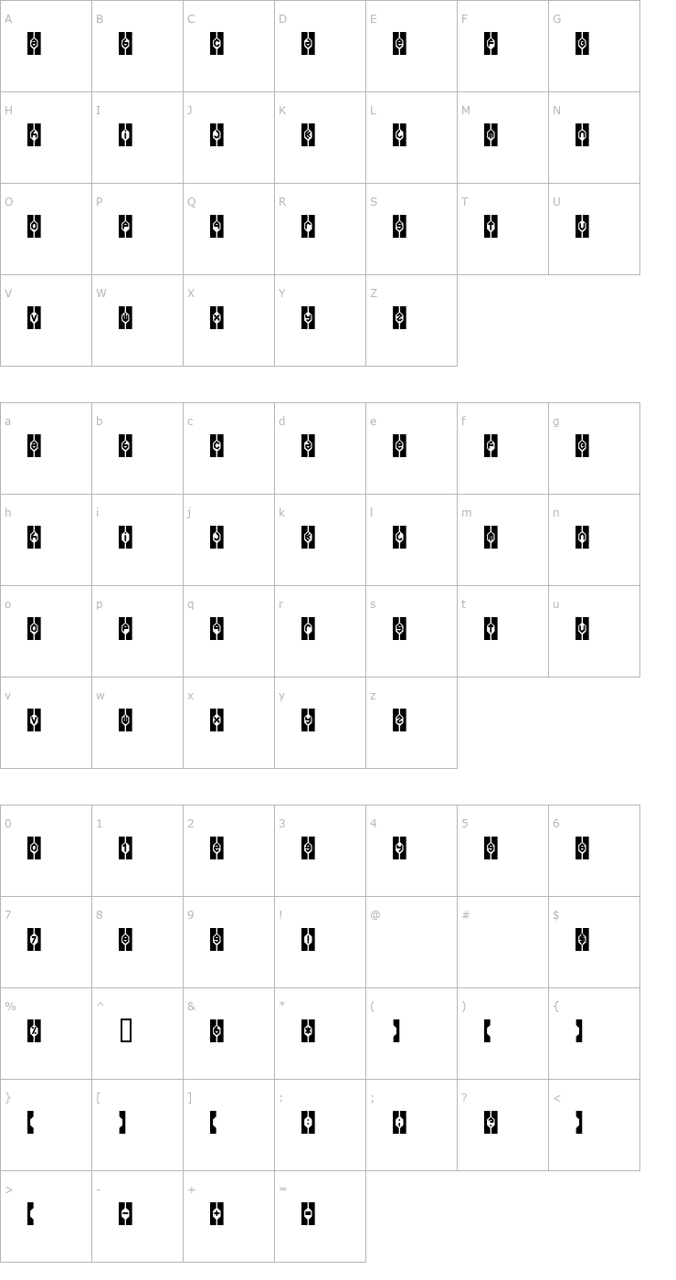 Character Map Welfare Brat Font