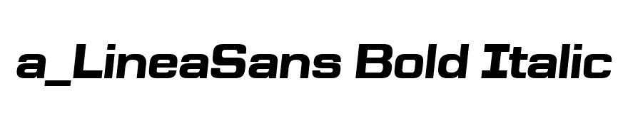 a_LineaSans Bold Italic