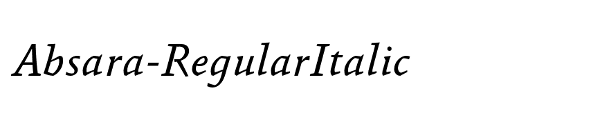 Absara-RegularItalic