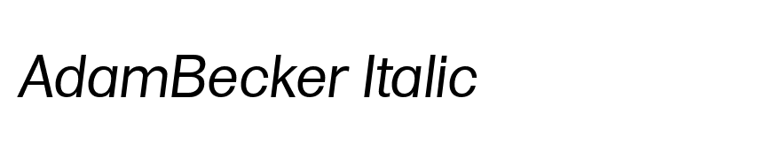 AdamBecker Italic