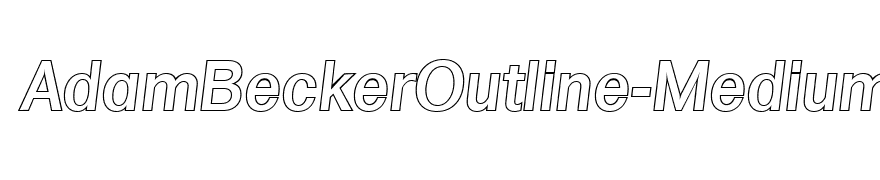 AdamBeckerOutline-Medium-Italic