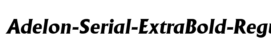 Adelon-Serial-ExtraBold-RegularItalic