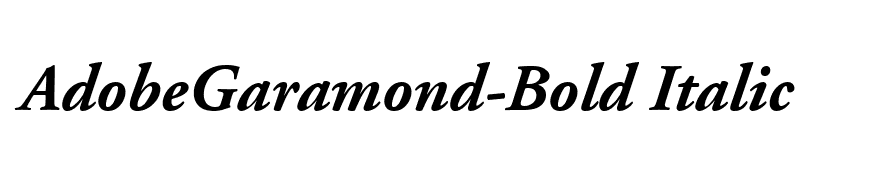 AdobeGaramond-Bold Italic