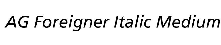 AG Foreigner Italic Medium