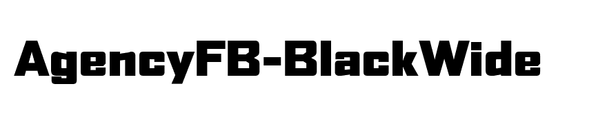 AgencyFB-BlackWide